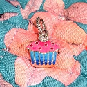 RETIRED BRIGHTON CUPCAKE PINK & BLUE CELEBRATION BIRTHDAY PARTY ABC CHARM